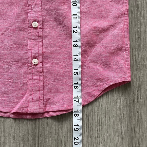 NWT Janie and Jack Boys Linen Button Up Roll-Cuff Shirt & Striped Socks Red 4 - Picture 8 of 12